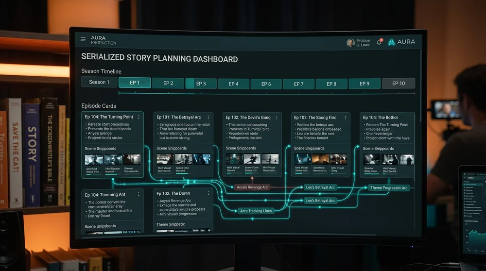 Binge Forge dashboard — Serialized long-form content production.