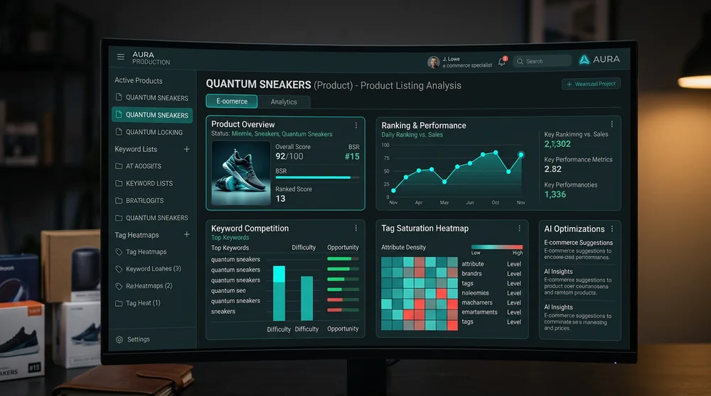 Etsy Rank Forge dashboard — Etsy listing optimization and ranking analysis.